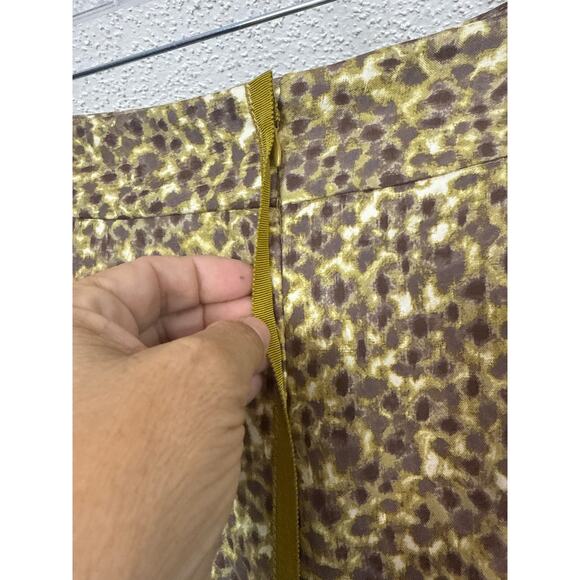 BN #34 NWT Ann Taylor LOFT Yellow Brown Animal Print Pencil Skirt Size 10 - Picture 3 of 6